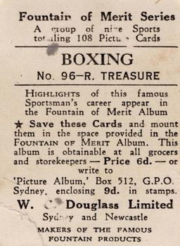 1948-49 W.C.Douglass Fountain Of Merit  #96 Roy Treasure Back