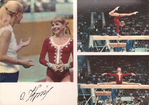 1974 Planeta Soviet Athletes Postcards #2 Olga Korbut Front