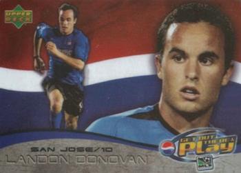 2004 Upper Deck / Pepsi Get Out There and Play #NNO Landon Donovan Front