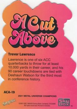 2021 SkyBox Metal Universe Champions - A Cut Above #ACA-19 Trevor Lawrence Back