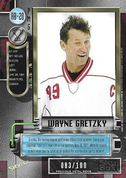 2021 SkyBox Metal Universe Champions - 1997-98 Retro Red Precious Metal Gems #RB-20 Wayne Gretzky Back