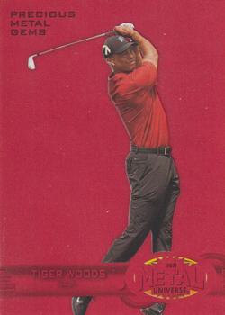 2021 SkyBox Metal Universe Champions - 1997-98 Retro Red Precious Metal Gems #RB-25 Tiger Woods Front