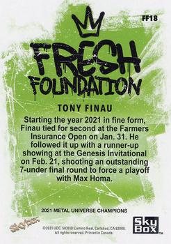 2021 SkyBox Metal Universe Champions - Fresh Foundation #FF18 Tony Finau Back