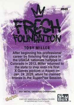 2021 SkyBox Metal Universe Champions - Fresh Foundation #FF49 Toby Miller Back