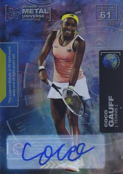 2021 SkyBox Metal Universe Champions - Base Silver Autographs #61 Coco Gauff Front