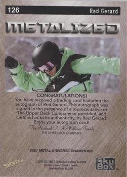 2021 SkyBox Metal Universe Champions - Base Silver Autographs #126 Red Gerard Back