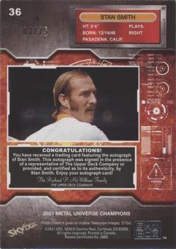 2021 SkyBox Metal Universe Champions - Base Gold Autographs #36 Stan Smith Back