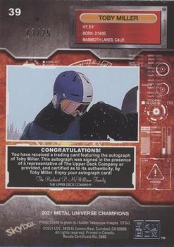 2021 SkyBox Metal Universe Champions - Base Gold Autographs #39 Toby Miller Back