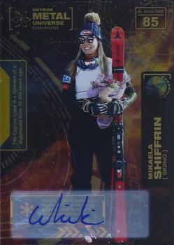 2021 SkyBox Metal Universe Champions - Base Gold Autographs #85 Mikaela Shiffrin Front