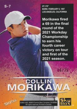 2021 SkyBox Metal Universe Champions - Skybox Premium Star Emerald #S-7 Collin Morikawa Back