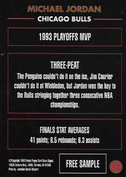 1992-94 Pocket Pages Cards - Free Samples #48 Michael Jordan Back