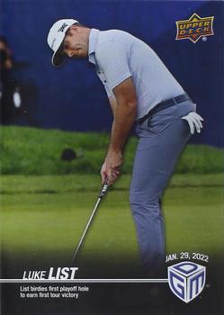 2022 Upper Deck Game Dated Moments #4 Luke List Front