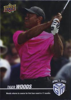 2022 Upper Deck Game Dated Moments #8 Tiger Woods Front