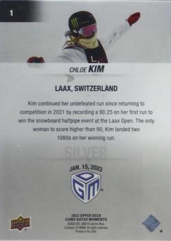 2022 Upper Deck Game Dated Moments - Silver #1 Chloe Kim Back