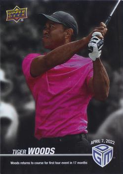 2022 Upper Deck Game Dated Moments - Silver #8 Tiger Woods Front
