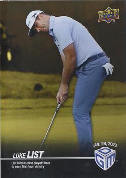 2022 Upper Deck Game Dated Moments - Gold #4 Luke List Front