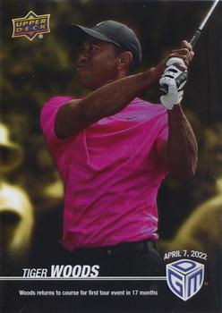 2022 Upper Deck Game Dated Moments - Gold #8 Tiger Woods Front