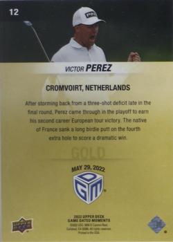 2022 Upper Deck Game Dated Moments - Gold #12 Victor Perez Back