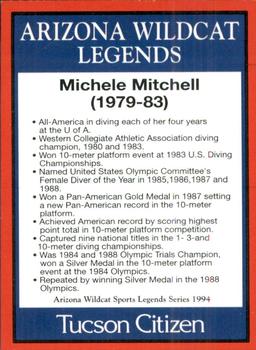 1994 Tucson Citizen Arizona Wildcats Sports Legends Series #NNO Michele Mitchell Back