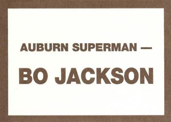 1990 Bo Jackson (Silver Stars & White Border) (unlicensed) #NNO 'Super Bo' Back