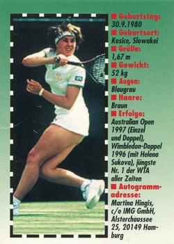 1997 Bravo Sport Magazine 'Champion Cards' #NNO Martina Hingis Back