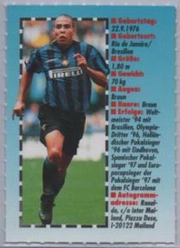 1997 Bravo Sport Magazine 'Champion Cards' #NNO Ronaldo Back