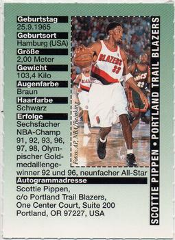 1999 Bravo Sport Magazine 'Champion Cards' #NNO Scottie Pippen Back