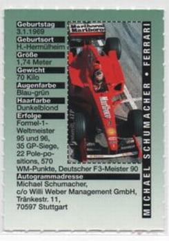 1999 Bravo Sport Magazine 'Champion Cards' #NNO Michael Schumacher Back