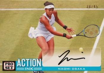 2022 Pro Set Sports - Action Ink Autographs Platinum Blue #AI-NO1 Naomi Osaka Front