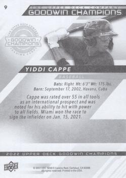 2022 Upper Deck Goodwin Champions #9 Yiddi Cappe Back