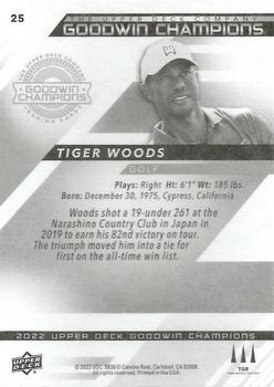 2022 Upper Deck Goodwin Champions #25 Tiger Woods Back