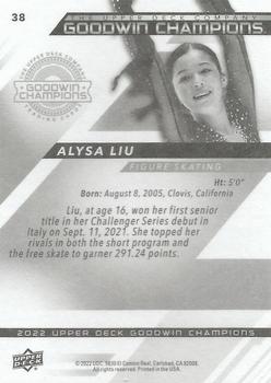 2022 Upper Deck Goodwin Champions #38 Alysa Liu Back