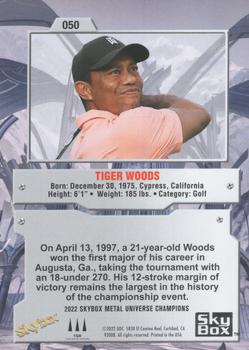 2022 SkyBox Metal Universe Champions #050 Tiger Woods Back
