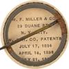 1896 Wm. F. Miller & Co. Pins #NNO Walter Sanger Back