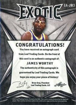 2022 Leaf Exotic - Base Autographs Crocodile #EA-JW3 James Worthy Back