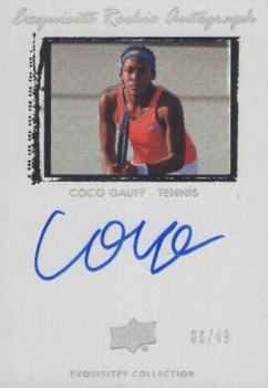 2021 Upper Deck Goodwin Champions - 2009-10 Exquisite Rookie Autographs Tribute #09T-CG Coco Gauff Front