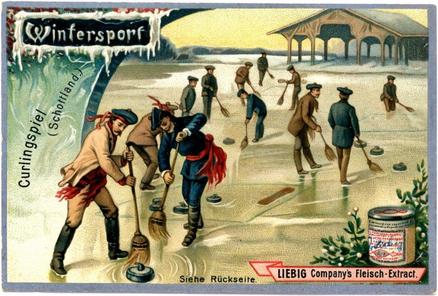 1895 Liebig Winter Sports I (German Text) (F463, S495) #NNO Curling Front
