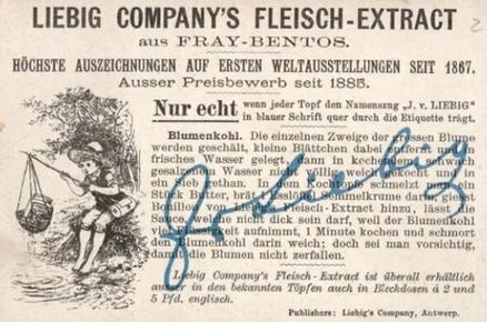 1895 Liebig Winter Sports I (German Text) (F463, S495) #NNO Ice Yacht Back