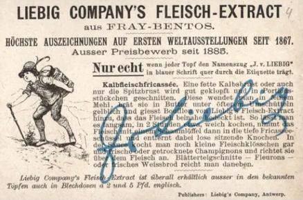 1895 Liebig Winter Sports I (German Text) (F463, S495) #NNO Sail Skating Back