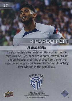 2023 Upper Deck Game Dated Moments #27 Ricardo Pepi Back