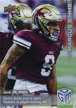 2023 Upper Deck Game Dated Moments #28 Marcus Simms Front
