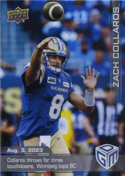 2023 Upper Deck Game Dated Moments #38 Zach Collaros Front