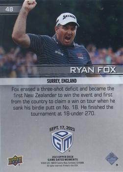 2023 Upper Deck Game Dated Moments #48 Ryan Fox Back