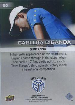 2023 Upper Deck Game Dated Moments #50 Carlota Ciganda Back