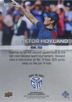 2023 Upper Deck Game Dated Moments #51 Viktor Hovland Back