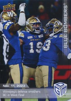 2023 Upper Deck Game Dated Moments #61 Winnipeg Blue Bombers Front