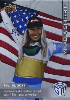 2023 Upper Deck Game Dated Moments - Silver #7 Mikaela Shiffrin Front