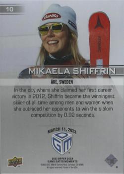 2023 Upper Deck Game Dated Moments - Silver #10 Mikaela Shiffrin Back