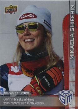 2023 Upper Deck Game Dated Moments - Silver #10 Mikaela Shiffrin Front
