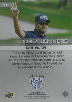 2023 Upper Deck Game Dated Moments - Silver #11 Corey Conners Back